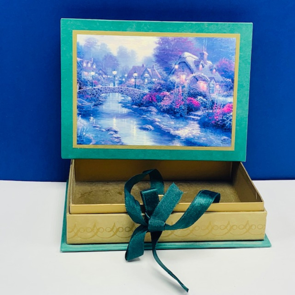 Thomas Kinkade gift box Christmas jewelry decor 97